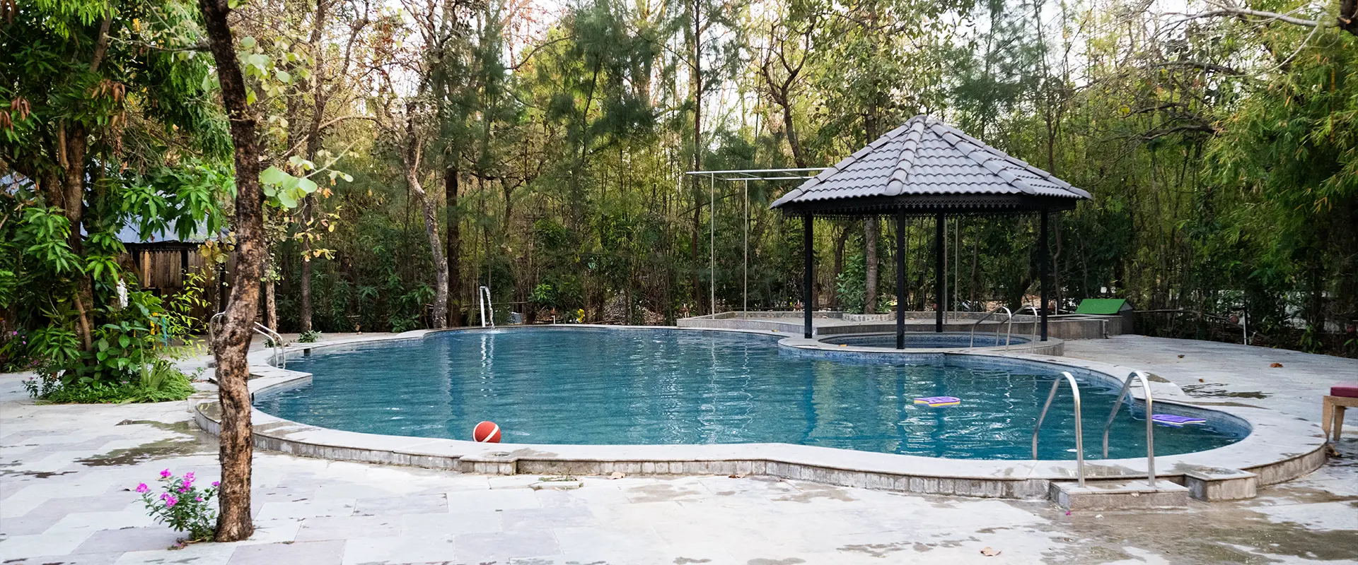 Padam Pench resort and forest surroundings